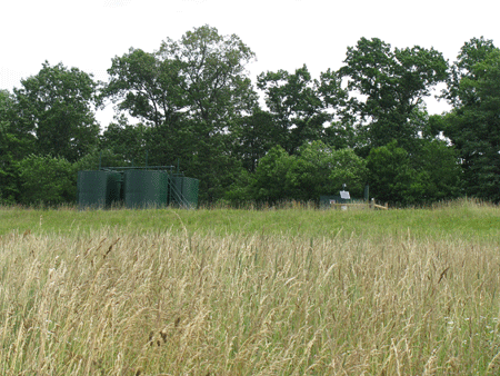 P. Knauf #1H, the first horizontal well drilled in Butler County. This photo shows the well site one year after being completed and put inline.Photo credit: Julia Williams, Rex Energy Corp.